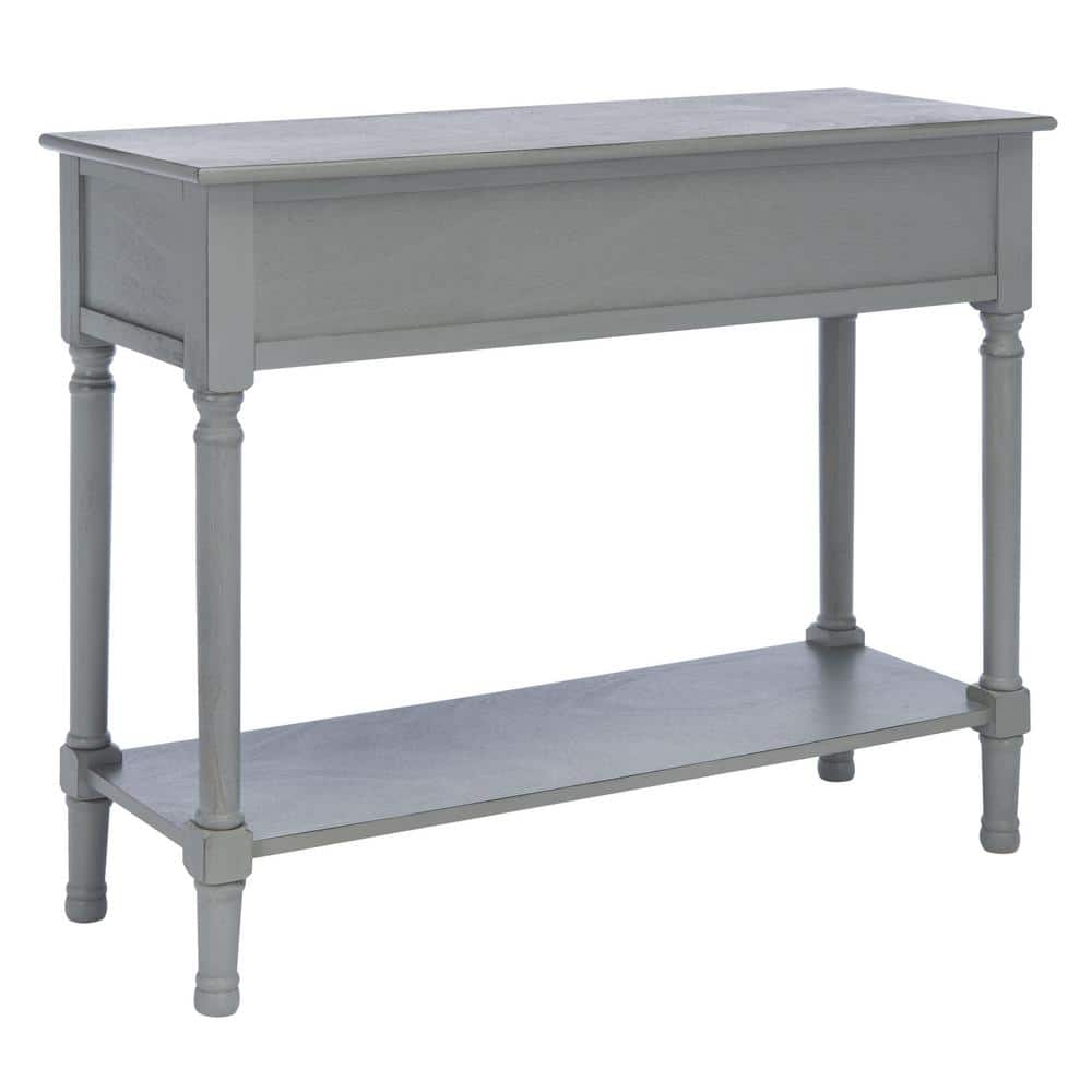 Ryder Distressed Grey 40" Wood and Metal Console Table with Storage