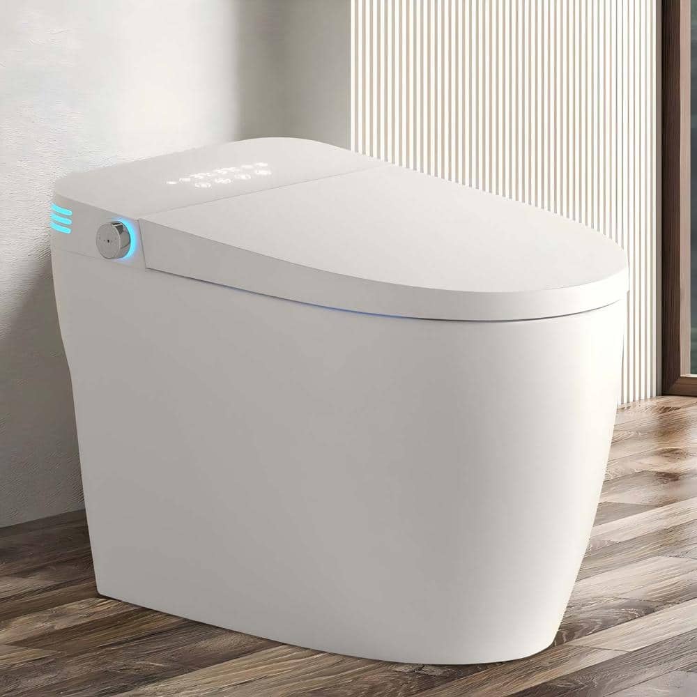 Tankless One-Piece Smart Bidet Toilet with Auto Flush, Heated Seat, Warm Water, Foot Sensor, Remote Control, White price history on PriceWatchPro