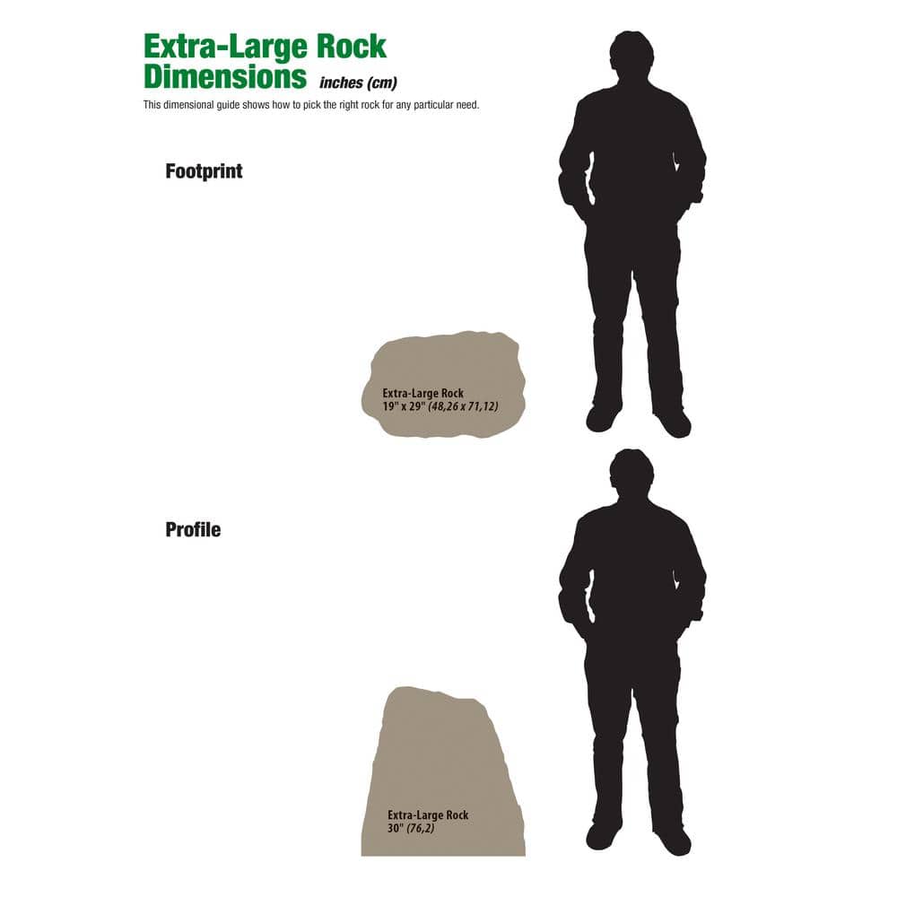 Extra Large Beige Resin Garden Landscape Rock