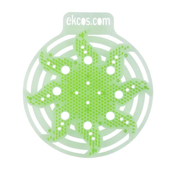 EKCOS INNOVATIONS Apple Fragrance Anti-Splash Green Urinal Screen (10 per Box)