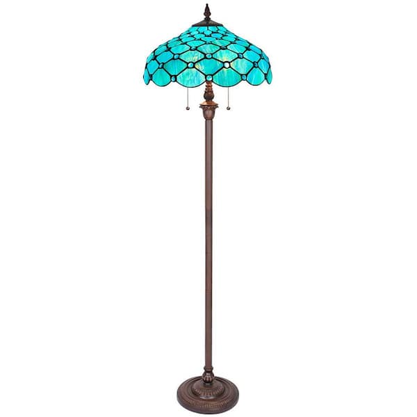 カラースタンドティファニー VINPLUS 62 in. Dark Bronze Tiffany Floor Lamp Antique Style