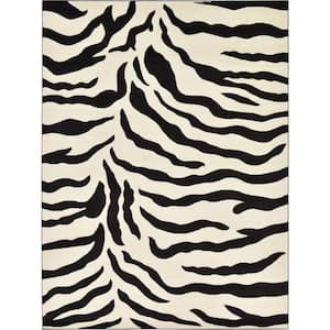 Wildlife Zebra Ivory 9' 0 x 12' 0 Area Rug