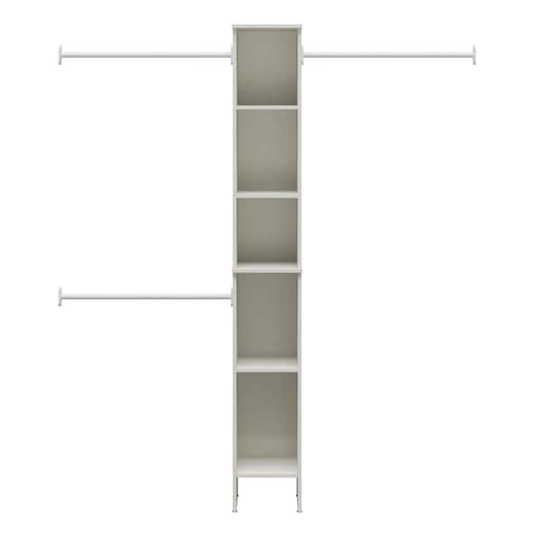 Westport 12 in. W x 83.25 in. H White Laminate Board Traditional 6 Shelf Closet System Tower