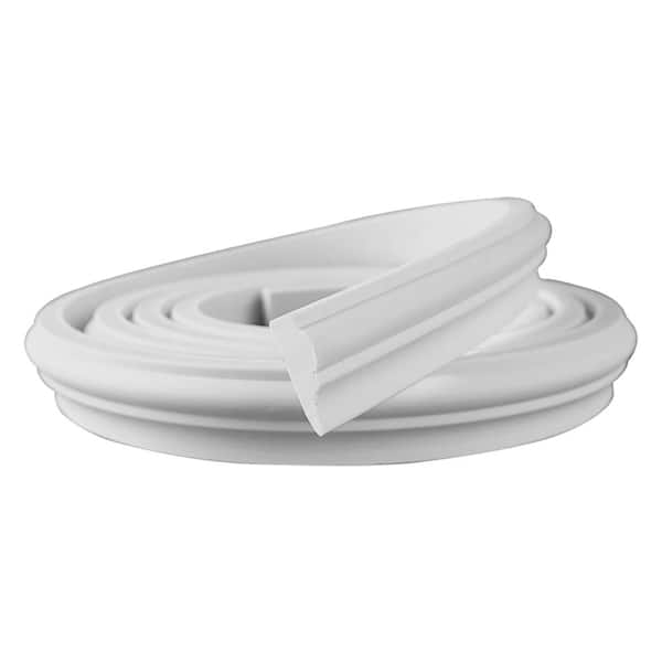 1.2 in. x 0.5 in. x 118 in. Flexible Wall PVC Panel Moulding Trim for Wall Decor, White