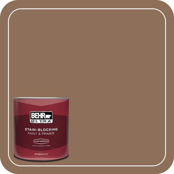 BEHR ULTRA 1 qt. #250F-6 Pepper Spice Extra Durable Flat Interior Paint & Primer