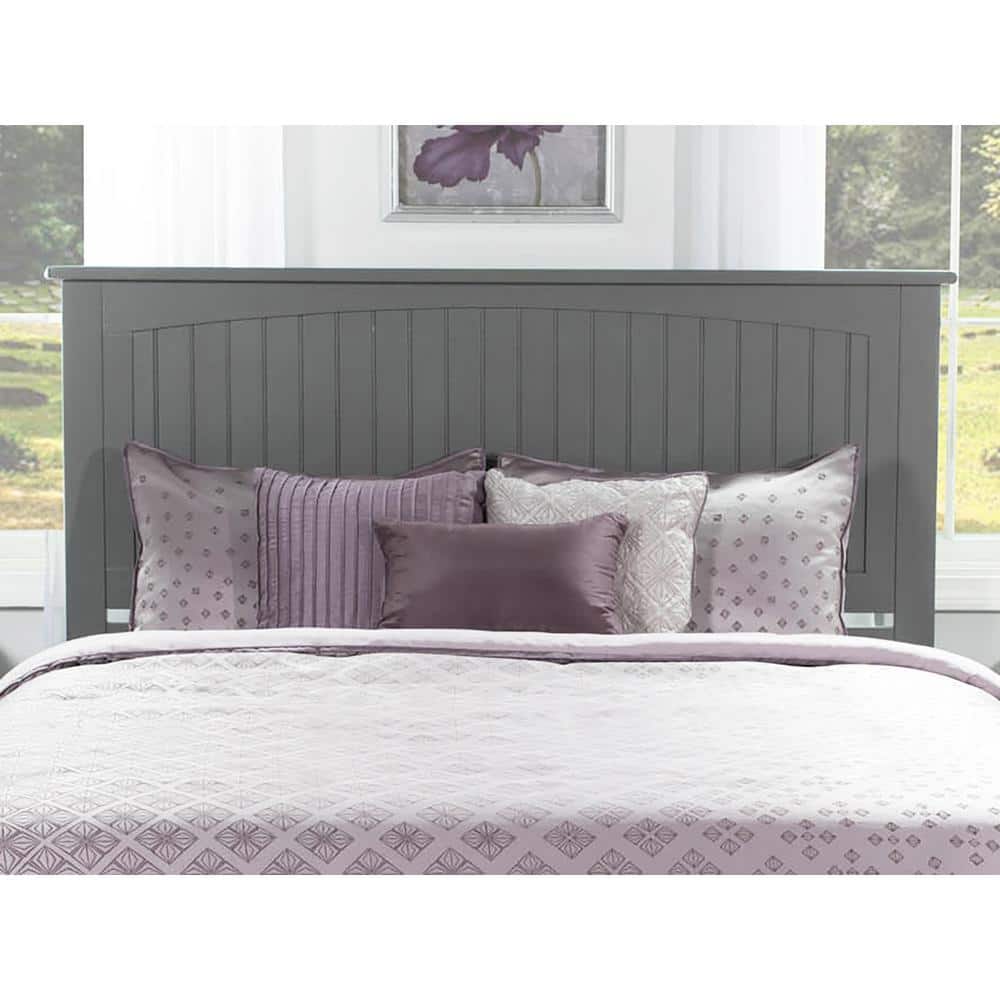 Nantucket Gray Queen Solid Wood Platform Bed with Slats