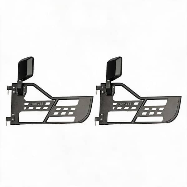 Heavy Duty Tube-shaped Trail Doors for Off-road vehicle Wrangler Steel Half Tube Doors with Rearview Mirror(Set of 2 )