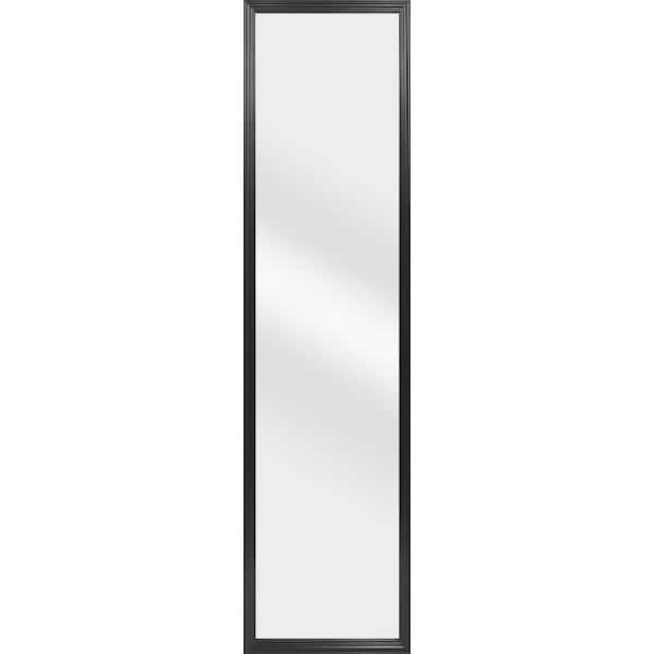 13 in. W x 49 in. H Framed Rectangular Bathroom Vanity Mirror in Black (Screws Not Included)