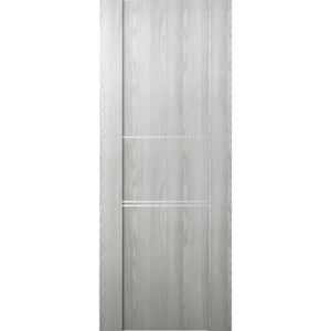 Vona 01 3H 28 in. W x 80 in. H x 1-3/4 in. D 1-Panel Solid Core Ribeira Ash Prefinished Wood Interior Door Slab
