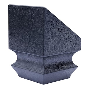 Stair Parts 1/2 in. Matte Black Slip N Grip Angle Shoe for Stair Remodel