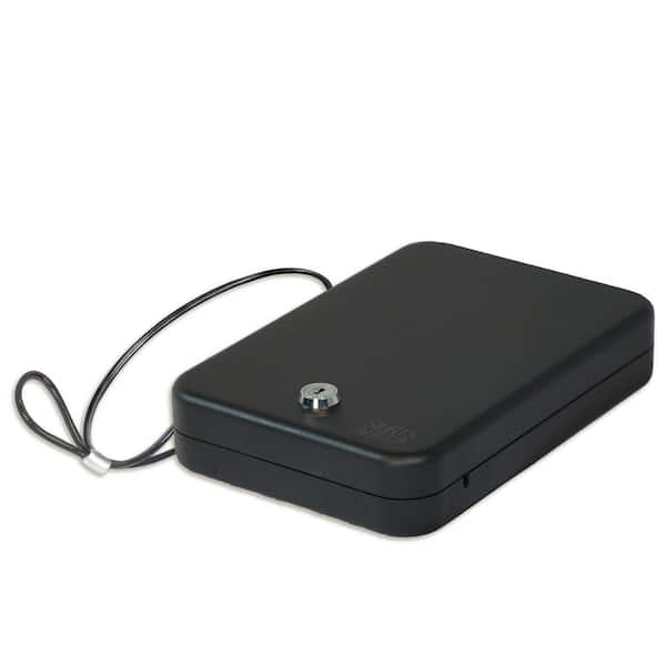 Sports Afield Home Defense 0.06 cu. ft. Compact and Portable Vault with Keyed Lock, Black