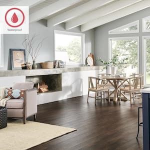 Outlast+ Lantern Brown Oak 12 mm T x 6.1. W Waterproof Laminate Wood Flooring (16.12 sq. ft. / case)