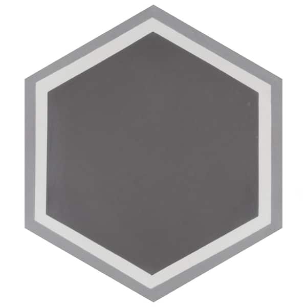 Merola Tile Cemento Hex Holland Strait 7-7/8 in. x 9 in. Cement Floor and Wall Tile (4.56 sq. ft./Case)