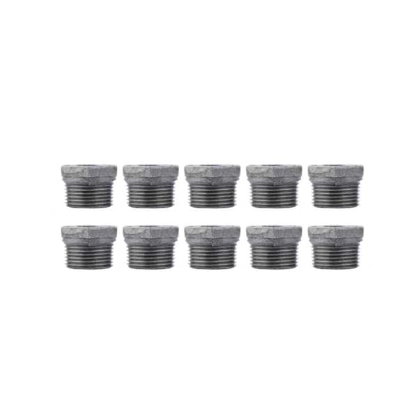 PIPE DECOR 3/4 in. x 1/4 in. Black Iron Bushing (10-Pack)
