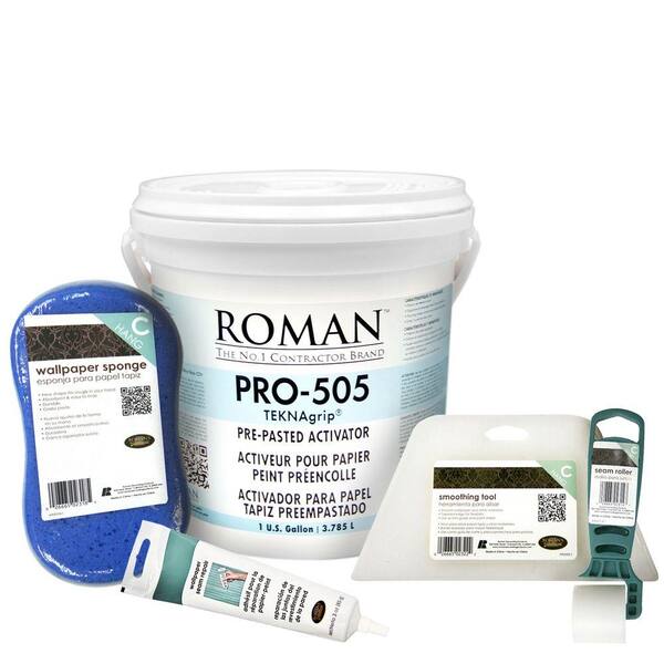 Roman PRO-505 1-gal. Wallpaper Adhesive Kit for Small Sized Rooms