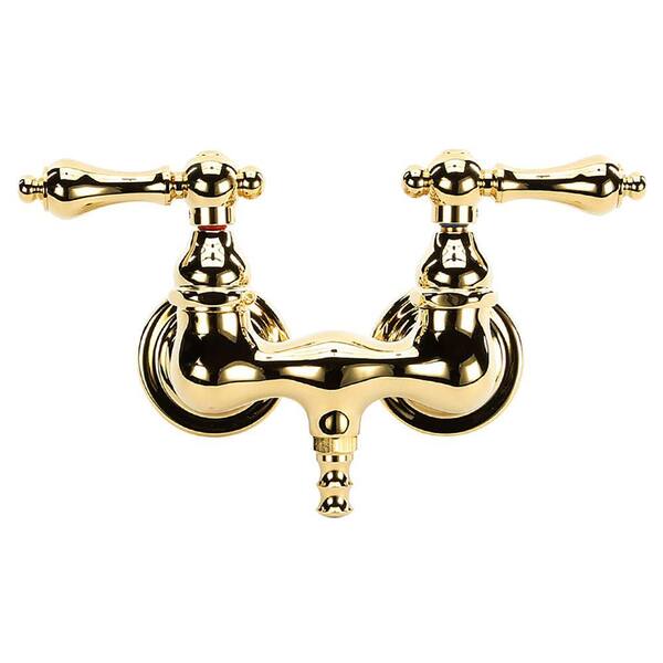 Elizabethan Classics 2-Handle Claw Foot Tub Faucet without Handshower in Polished Brass