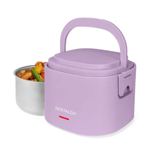 Lavender 20 oz. Portable Heated Lunch Box
