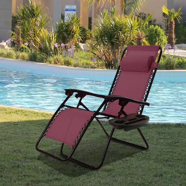 beach chair with tray