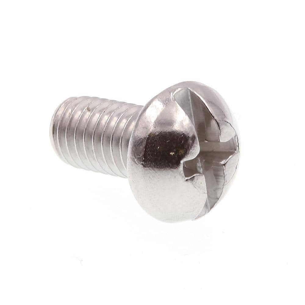Prime-Line #10-32 x 3/8 in. Grade 18-8 Stainless Steel Phillips/Slotted  Combination Drive Round Head Machine Screws (25-Pack) 9004025 The Home  Depot