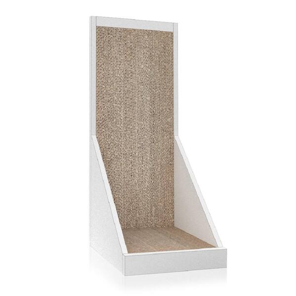 Way Basics Katrise White Eco zBoard Paperboard Standing Cat Scratcher