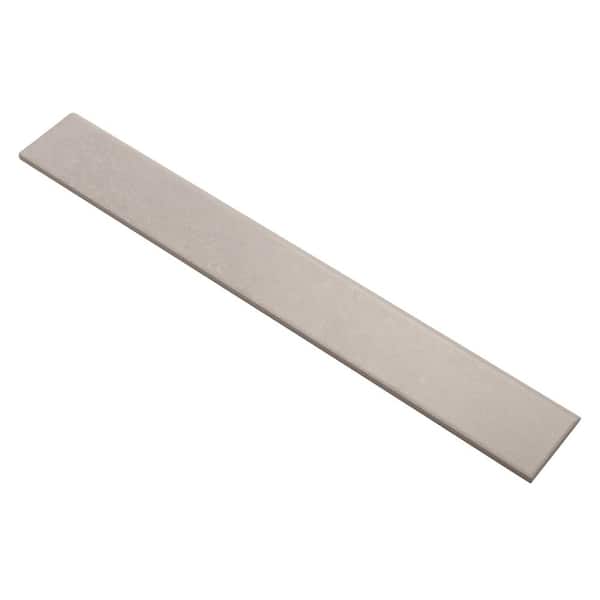 Urbane Pearl Gray 3.14 in. x 23.62 in. Matte Porcelain Bullnose Wall Tile (0.51 sq. ft./Each)