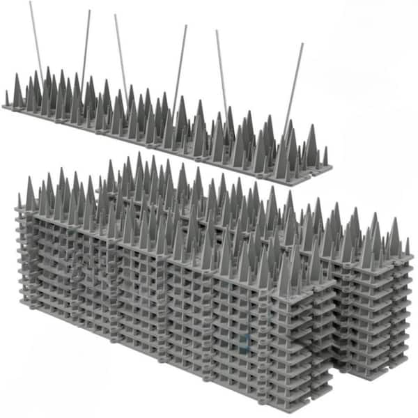 Unbranded 12 in. x 2.1 in. Plastic Bird Spikes Deterrent, 20 ft. 3200 Spikes to Keep Birds Away and Deter Barn Swallows (20-Pack)