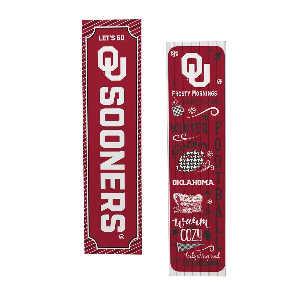 47 in. Double Sided Leaner Porch Sign, University of Oklahoma, Winter Seasonal price history on PriceWatchPro