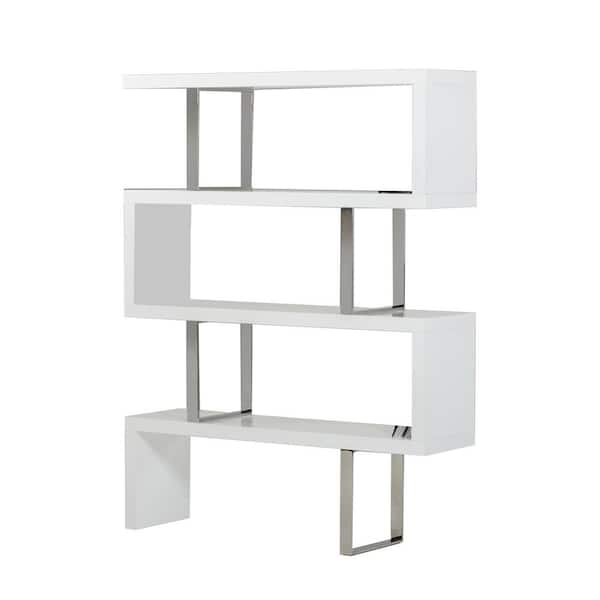 CorLiving - Quadra 4-Shelf Bookcase - White