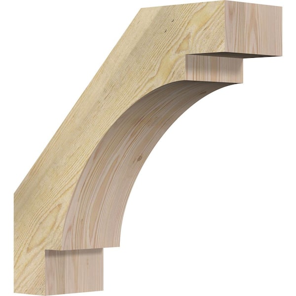 Ekena Millwork 6"W x 20"D x 20"H Merced Rough Sawn Knee Brace, Douglas Fir