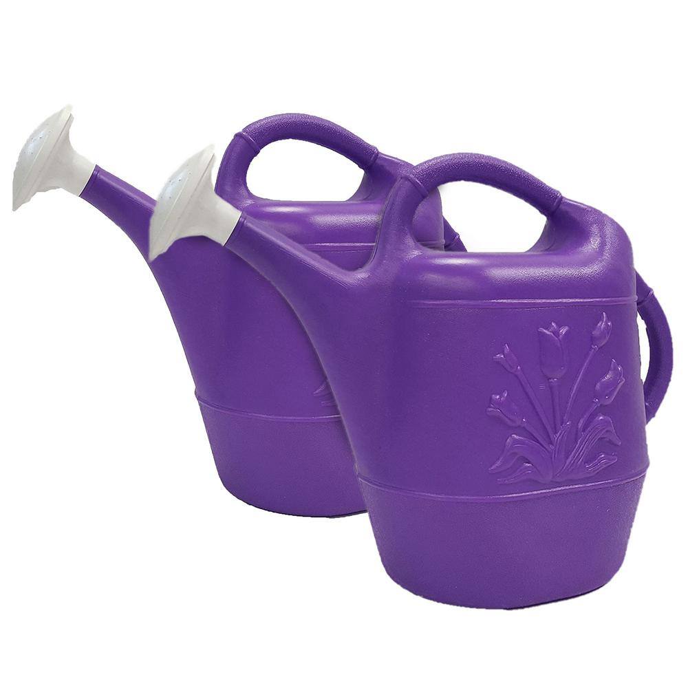 UNION PRODUCTS Indoor/Outdoor 2 Gal. Plant Watering Can, Purple (2-Pack ...