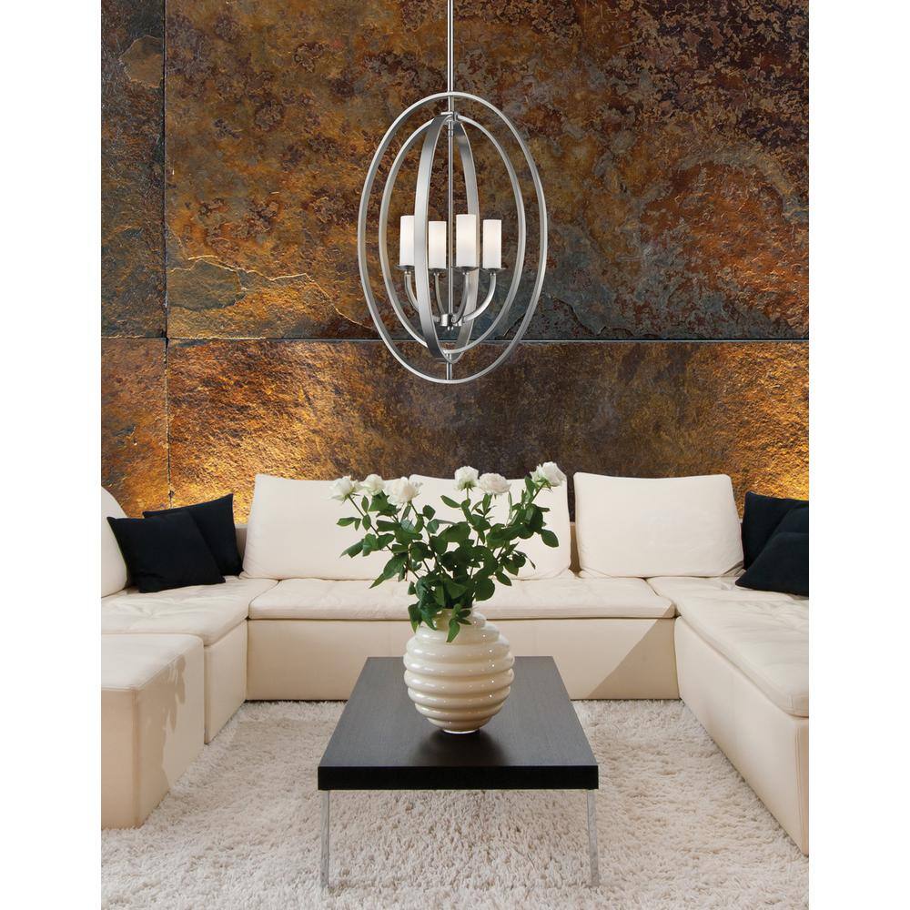 Ashling 30" Brushed Nickel Geometric Orb LED Pendant Light