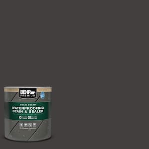 1 qt. #MQ1-35 Off Broadway Solid Color Waterproofing Exterior Wood Stain and Sealer