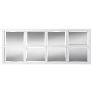 Large Rectangle White Beveled Glass Contemporary Mirror (42 in. H x 17 in. W)
