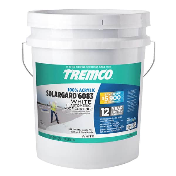 Tremco 4.75 Gal. SolarGard 6083 Acrylic Elastomeric Roof Coating