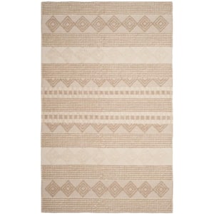 Natura Beige/Ivory 5 ft. x 8 ft. Striped Diamonds Area Rug