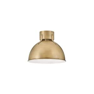 Argo 13.0 In. 1-Light Heritage Brass Flush Mount