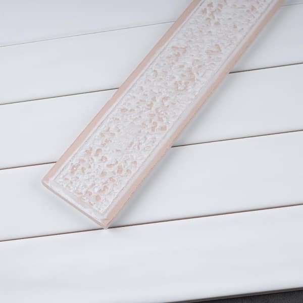 MOLOVO Nova White 1.97 in. x 11.81 in. Polished Ceramic Subway