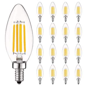 60-Watt Equivalent 5-Watt E12 Base Chandelier LED Light Bulb 3500K Natural White Dimmable (16-Pack)