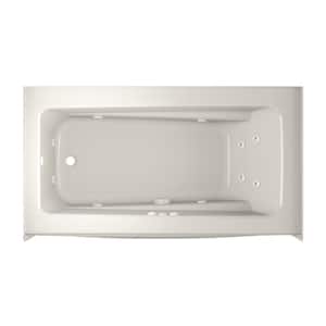 PRIMO 60 in. x 32 in. Whirlpool Bathtub with Left Drain in Oyster