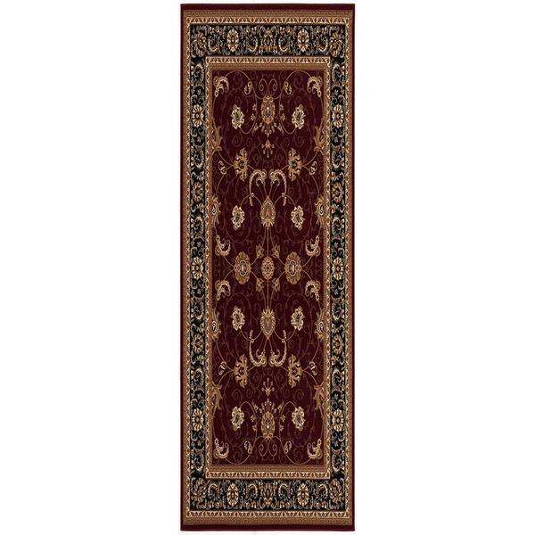 Rug Branch Majestic Red 2 ft. 3 in. x 13 ft. Traditional Runner Area Rug Transitional