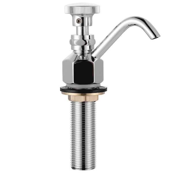 Single Handle Deck Mount Brass Dipper Well Faucet with Quick Connect Standard Kitchen Faucet in Polished Chrome