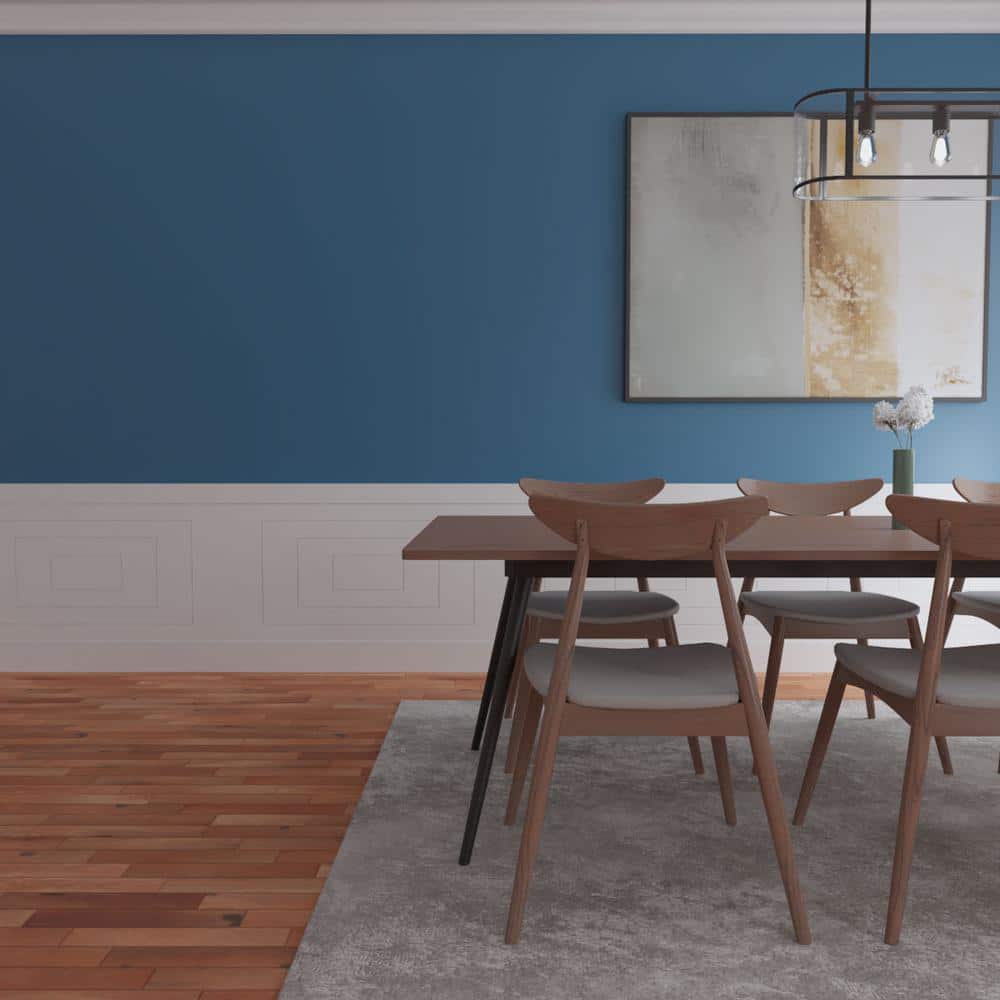 White Smooth PVC Mid Century Modern Wainscot Paneling Kit