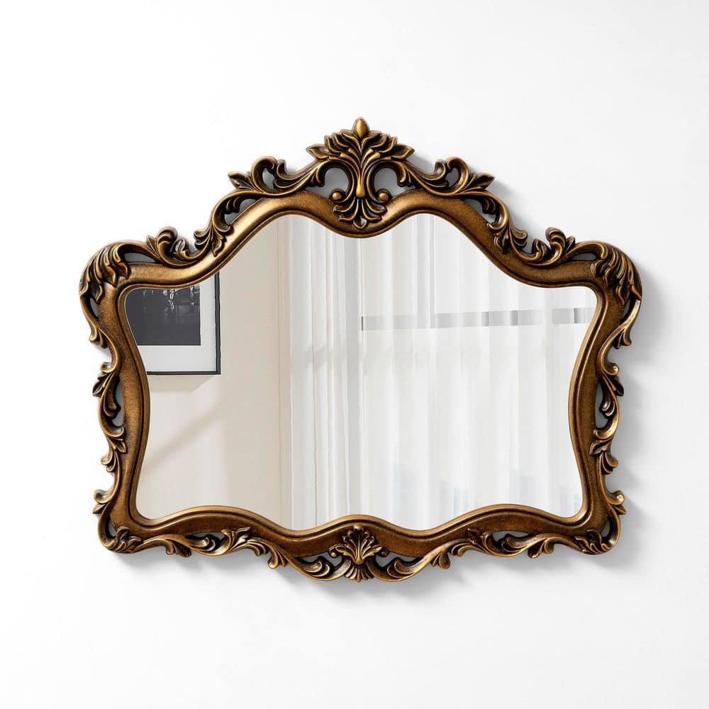 THKSHOUZ Antique Bronze 37.2 in x 31.1 in. H Vintage Arch Resin