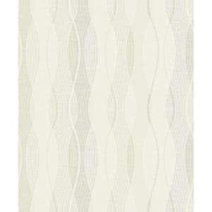 Jenner Cream Wave Paper Strippable Roll (Covers 57.8 sq. ft.)