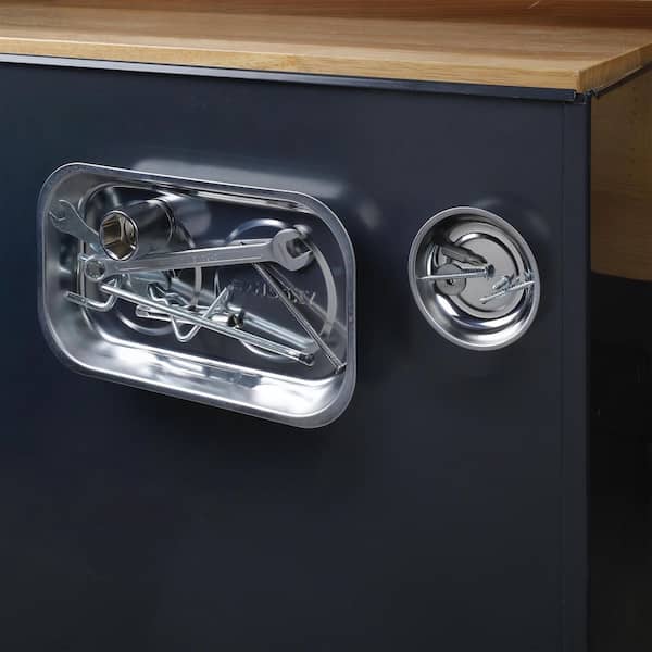 Husky - Magnetic Small Parts Tray Set with Pickup Tool and 300 Lumens Head Lamp