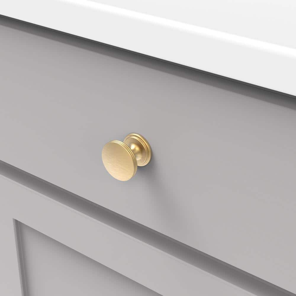 Golden Brass Round Modern Mushroom Cabinet Knob