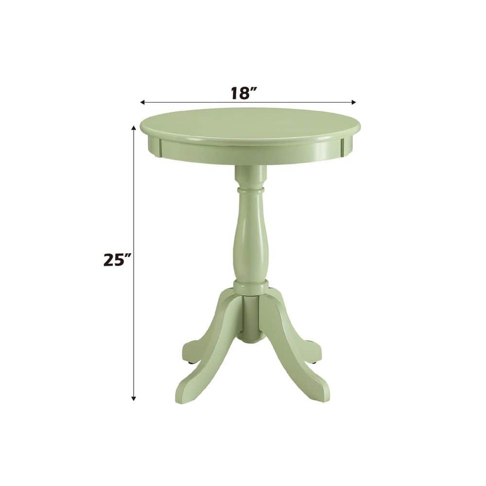 Elegant Round Wooden Pedestal Side Table, 18" x 22"