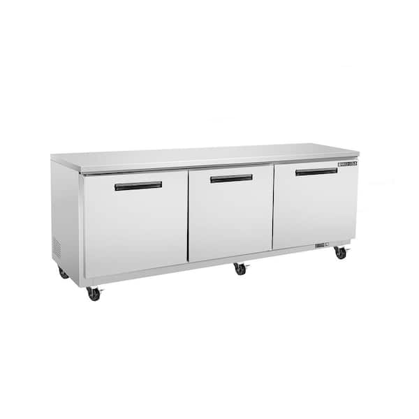 72 in. 18 cu. ft. Triple Door Undercounter Refrigerator, in Stainless Steel