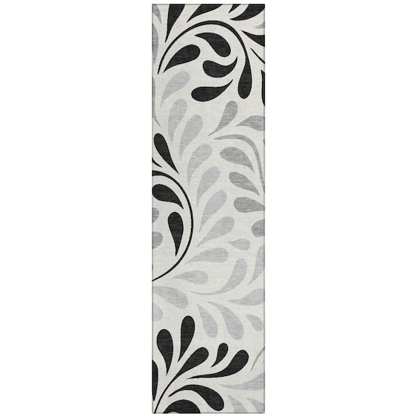 Chantille Machine Washable Indoor/Outdoor Abstract ACN2411 Ivory 2 ft. x 7 ft. Runner Rug