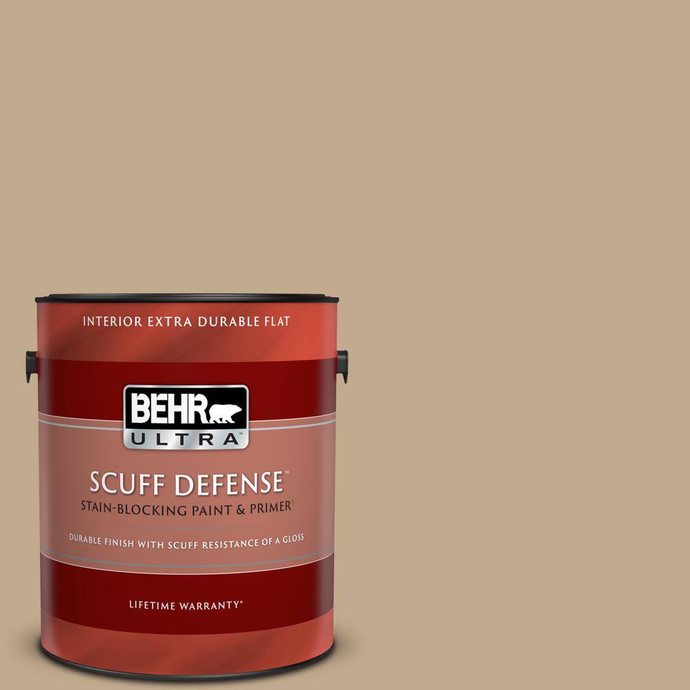 BEHR ULTRA 1 gal. BXC07 Palomino Tan Extra Durable Flat Interior